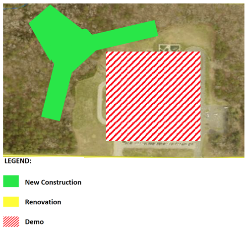 possible site placement of new school 